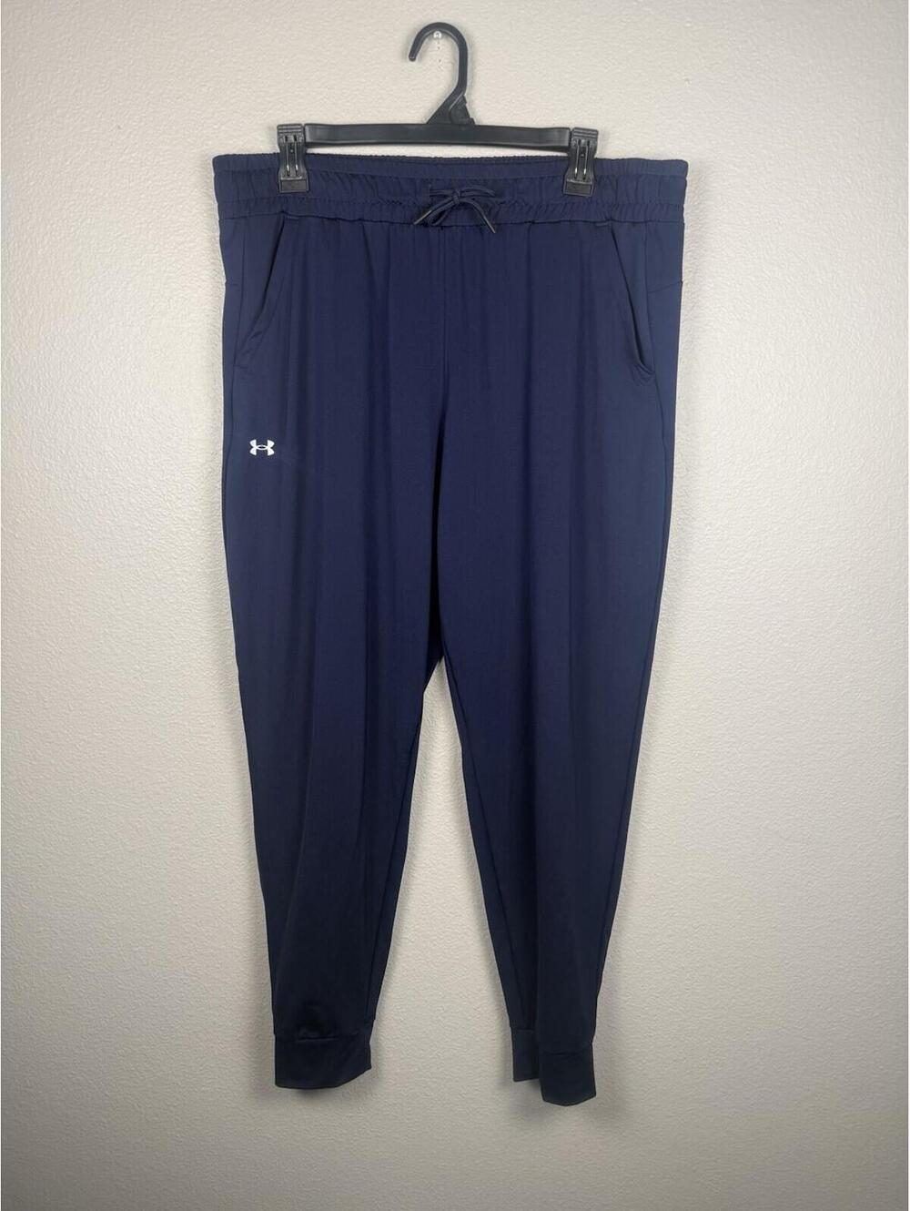 Under Armour 1373083 Mens Large Navy Performance Jogger Pants Athletic Training